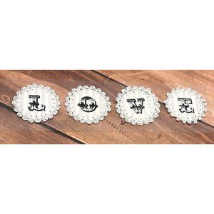 MICHAELS 447555 CROCHET LOVE EMBELLISHMENT STICKER VALENTINE